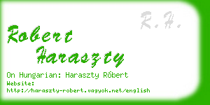 robert haraszty business card